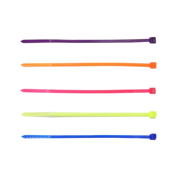 COLOURED CABLE TIE ASSORTMENTS - 3.6X150MM